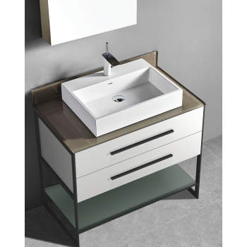 Madeli B810 42 001 Ag Pc Silhouette 41, 42 X 18 Bathroom Vanity With Top Cabinet