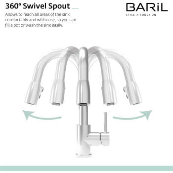 BARiL Unick II CUI-2040-02L-LL Kitchen Faucet - Satin Brass