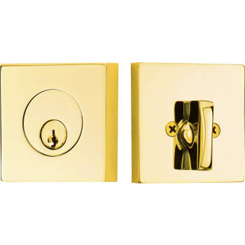 Emtek 8469US10B Square Single Cylinder Keyed Entry Deadbolt