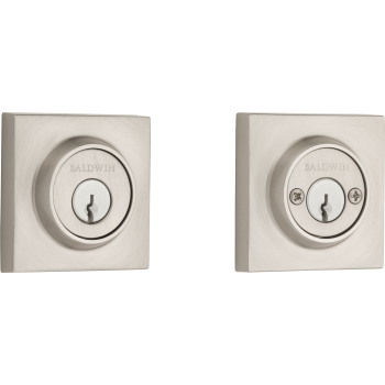 Baldwin Keyed Entry Deadbolt - Venetian Bronze Square Design