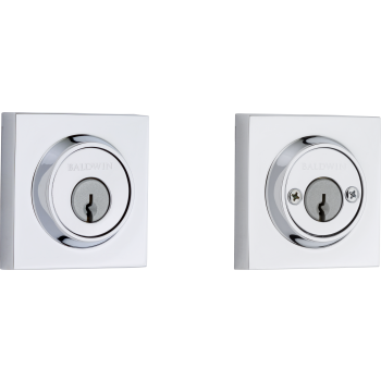 Baldwin Keyed Entry Deadbolt - Venetian Bronze Square Design