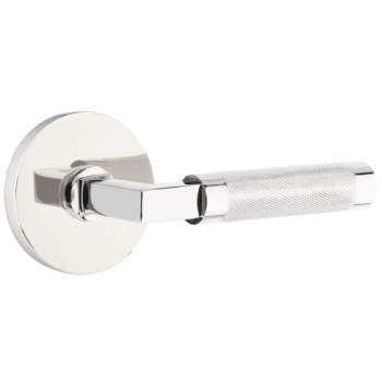 Emtek Select Privacy, Modern Rectangular Rosette, Faceted Lever (Right  Hand, L-Square Stem, Satin Nickel) 