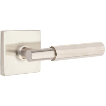 Emtek Select Privacy, Disk Rosette, T-Bar Stem, Faceted Lever, Polished  Nickel, LH 