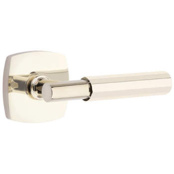 Emtek C5316MW.TAMW.FAUS14.RH Select Faceted Lever Handle With T-Bar Stem  And Urban Modern Rosette