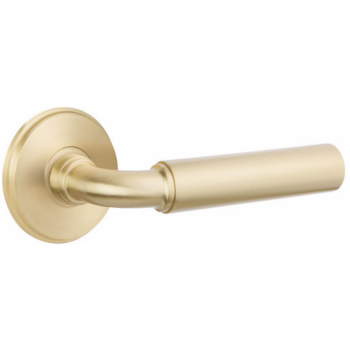 Myles Privacy Lever Satin Brass - Square Rosette Left Handed - Handles &  More