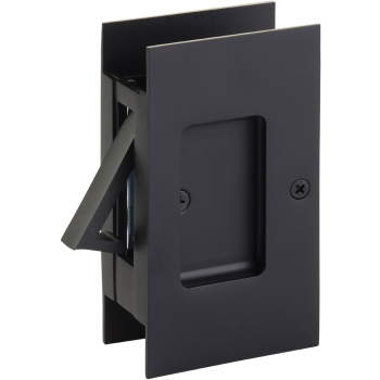 Emtek 2107US19 Modern Rectangular Pocket Door Lock | QualityBath.com