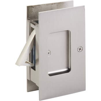 Emtek 2107US15 Modern Rectangular Pocket Door Lock | QualityBath.com