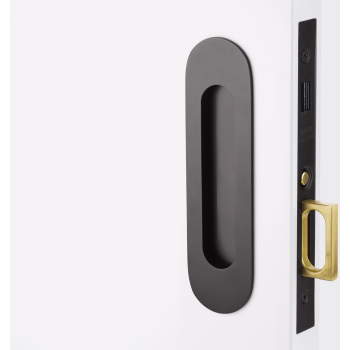Emtek 2164 Narrow Oval Rectangular Pocket Door Mortise Lock