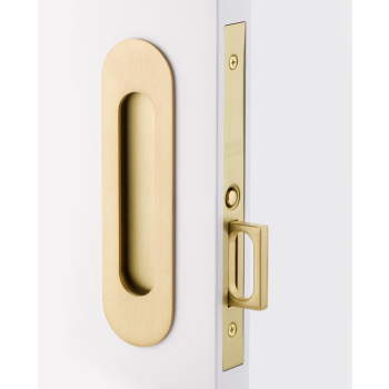 Emtek 2164 Narrow Oval Rectangular Pocket Door Mortise Lock