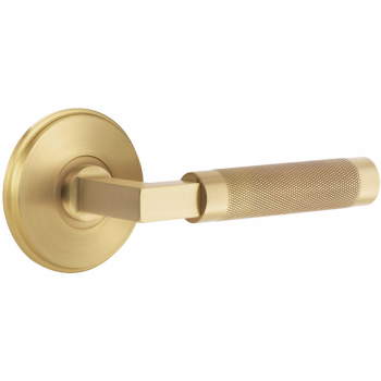 Emtek 8110US3NL.LSUS15.KNUS15.RH Select Knulred Lever Handle With L-Square  Stem And Watford Rosette | QualityBath.com