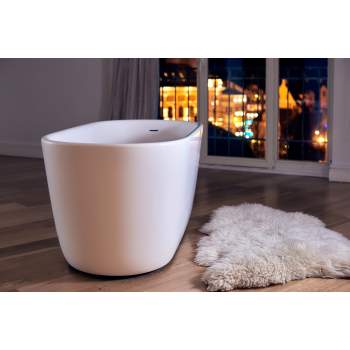 Aquatica PS602M-Mini-Wht Lullaby Mini White Freestanding Solid