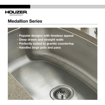 Houzer MS-2309 Medallion Classic 23-3/16