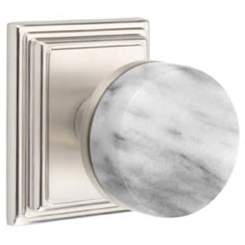 Emtek 8161CCMRKWH Select White Marble Knob With Conical Stem Emtek 8161CCMRKWH Select White Marble Knob With Conical Stem