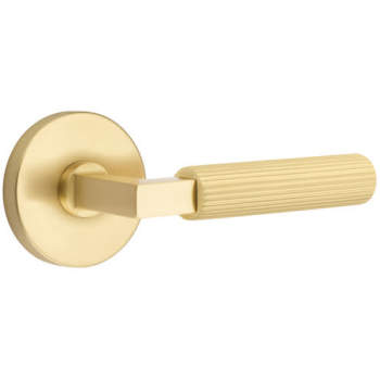 Emtek Select Privacy, Modern Rectangular Rosette, Faceted Lever (Right  Hand, L-Square Stem, Satin Nickel) 