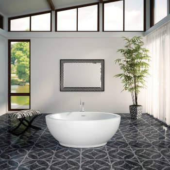 Bain Ultra BOPPOF00N-01 Opalia Center Ellipse Soaker Tub