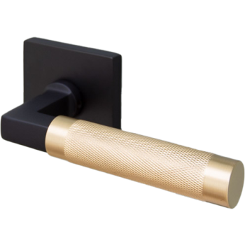 Emtek Select Privacy, Modern Rectangular Rosette, Faceted Lever (Right  Hand, L-Square Stem, Satin Nickel) 