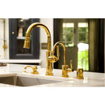 Newport Brass Satin Brass (Pvd) Single Handle Bar and Prep Kitchen Faucet  at