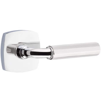 Emtek C5326US3NL.RAUS15.FAUS26.RH Select Faceted Lever Handle With R-Bar  And Urban Modern Rosette
