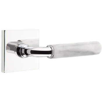 Select R-Bar Hammered Passage Lever Satin Brass - Disk Rosette Right Handed  - Handles & More