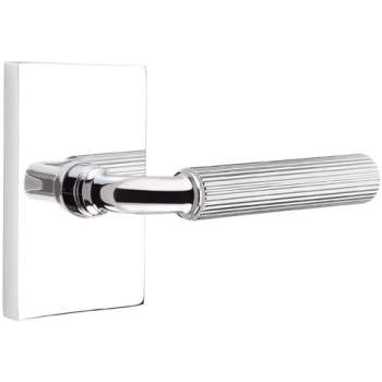 Emtek 5112RSK Select Straight Knurled Lever Handle With R-Bar And