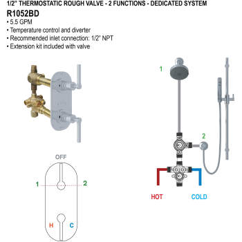 Rohl Lombardia Basic No Share Thermo Lombardia Thermostatic ...