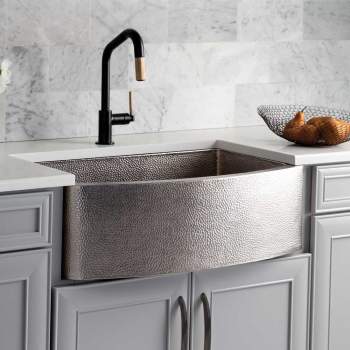 Native Trails Cpk595 Rhapsody 33, Hammered Stainless Steel Farmhouse Sink