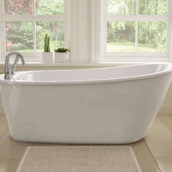 ysan.4444 Sax 6032 AcrylX Freestanding End Drain Bathtub in White with