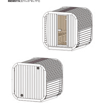 Mr Steam MSWD77AC9C1 The Cubist Collection Outdoor Sauna Room-6.6