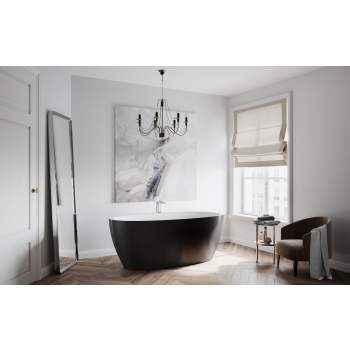 Aquatica Sensuality-Wht Freestanding Solid Surface Bathtub