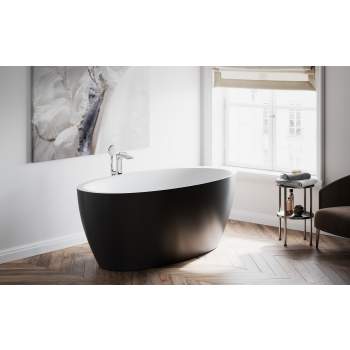 Aquatica Sensuality-Wht Freestanding Solid Surface Bathtub