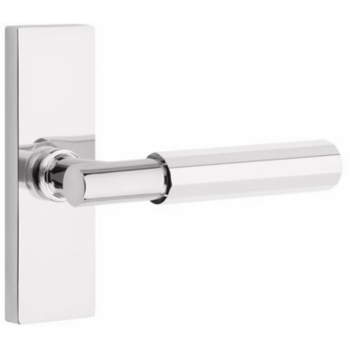 Emtek 5607US14.TAUS26.FAUS35NL.RH Select Faceted Lever Handle With T-Bar  Stem And Stretto Modern Rectangular Rosette