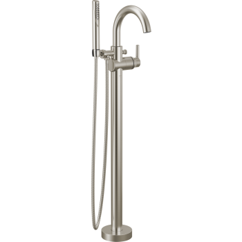 Delta T4759-BLFL Trinsic Single Handle Floor Mount Tub Filler Trim