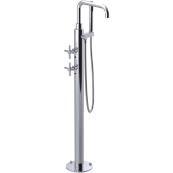 Rubinet 3GGNCACMAQ Genesis Floor Mounted Tub Filler | QualityBath.com
