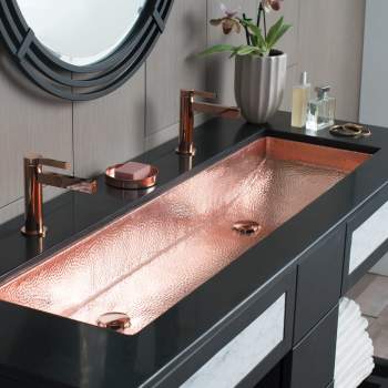 Trough online bathroom sink