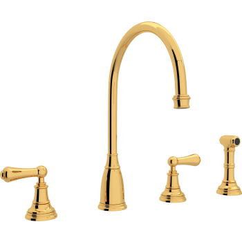 Rohl U.4735X, U.4736L Perrin & Rowe Georgian Era 4-Hole C-Spout