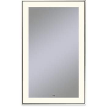Lighted Mirror With Slim Museum Frame, Robern Round Lighted Mirror