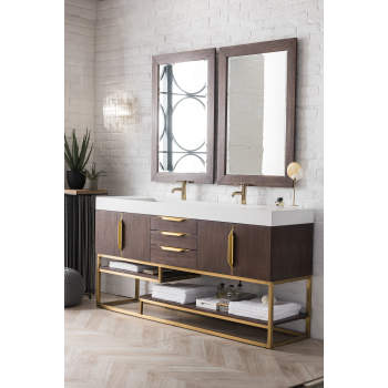 James Martin 388-V72D Columbia 72-1/2 Bathroom Vanity With Radiant Gold  Hardware