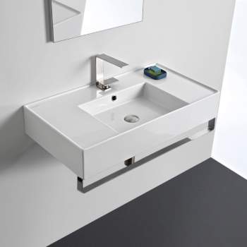 Scarabeo 5123 TB Teorema 2 Bathroom Sink With Towel Bar
