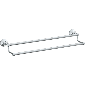 18 double towel bar chrome top