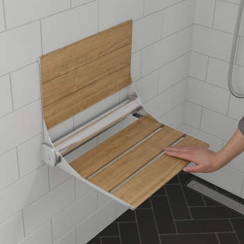 ALFI brand ABS17 SA Folding Shower Seat With Backrest