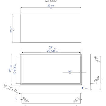 Matte Black Powder Coated Shower Niche Solid 304 Stainless Steel