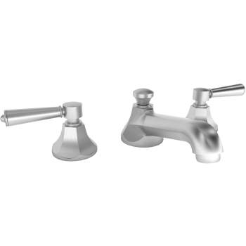 Newport Brass 910C/04 Satin Brass (PVD) Astor 1.2 GPM Widespread Bathroom  Faucet with Lever Handles - Pop-Up Drain Assembly Included 