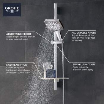 vGテラシャワー Grohe 26585 Rainshower Smartactive Handshower Set | QualityBath.com