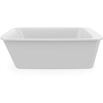 Lounge 6434 Acrylic Freestanding End Drain Bathtub in White