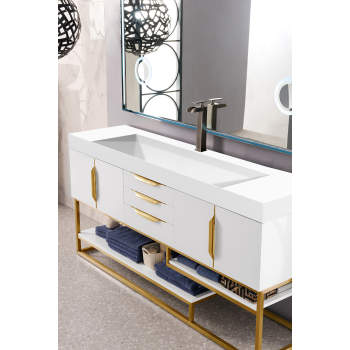 James Martin Columbia 72 Single Bathroom Vanity Cabinet in Latte
