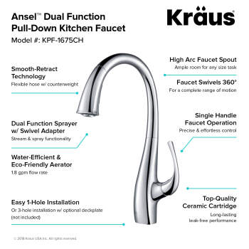 Kraus KPF-1675 Ansel Kitchen Faucet | QualityBath.com