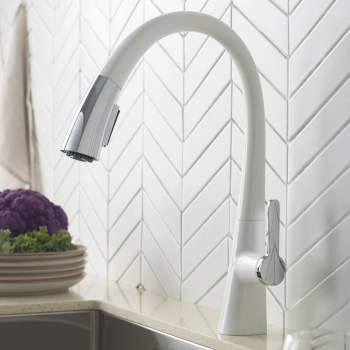 Kraus KPF-1673 Nolen Pull Down Kitchen Faucet With Dual ...