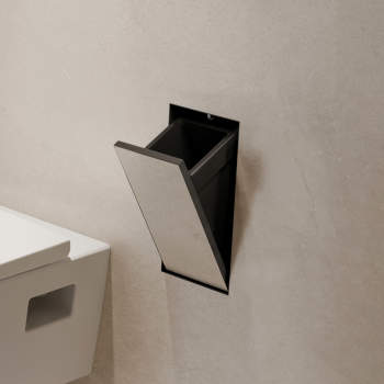 Hansgrohe 56063 Xtrastoris Rock Recessed Trash Bin With