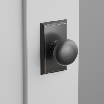 Emtek 8121P Providence Knob With Rectangular Rosette | QualityBath.com