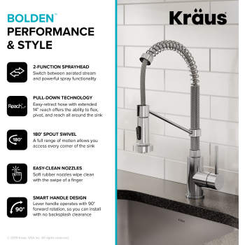 Kraus KPF-1610CH Bolden Kitchen Faucet | QualityBath.com